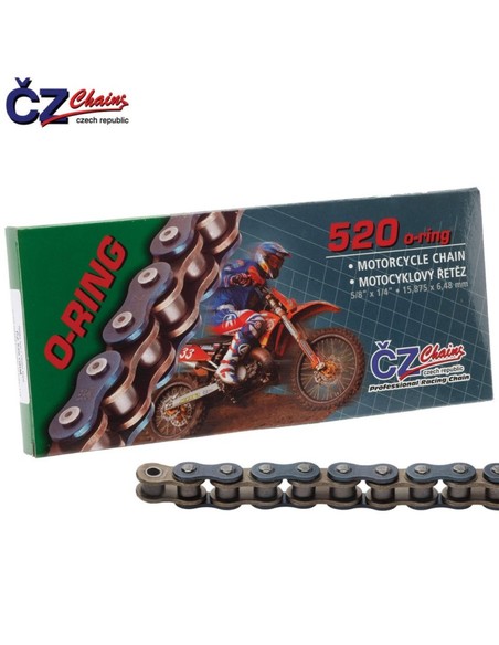 CHAINE RENFORCEE ENDURO CHROME 120 MAILLONS CZ 520 O-RING